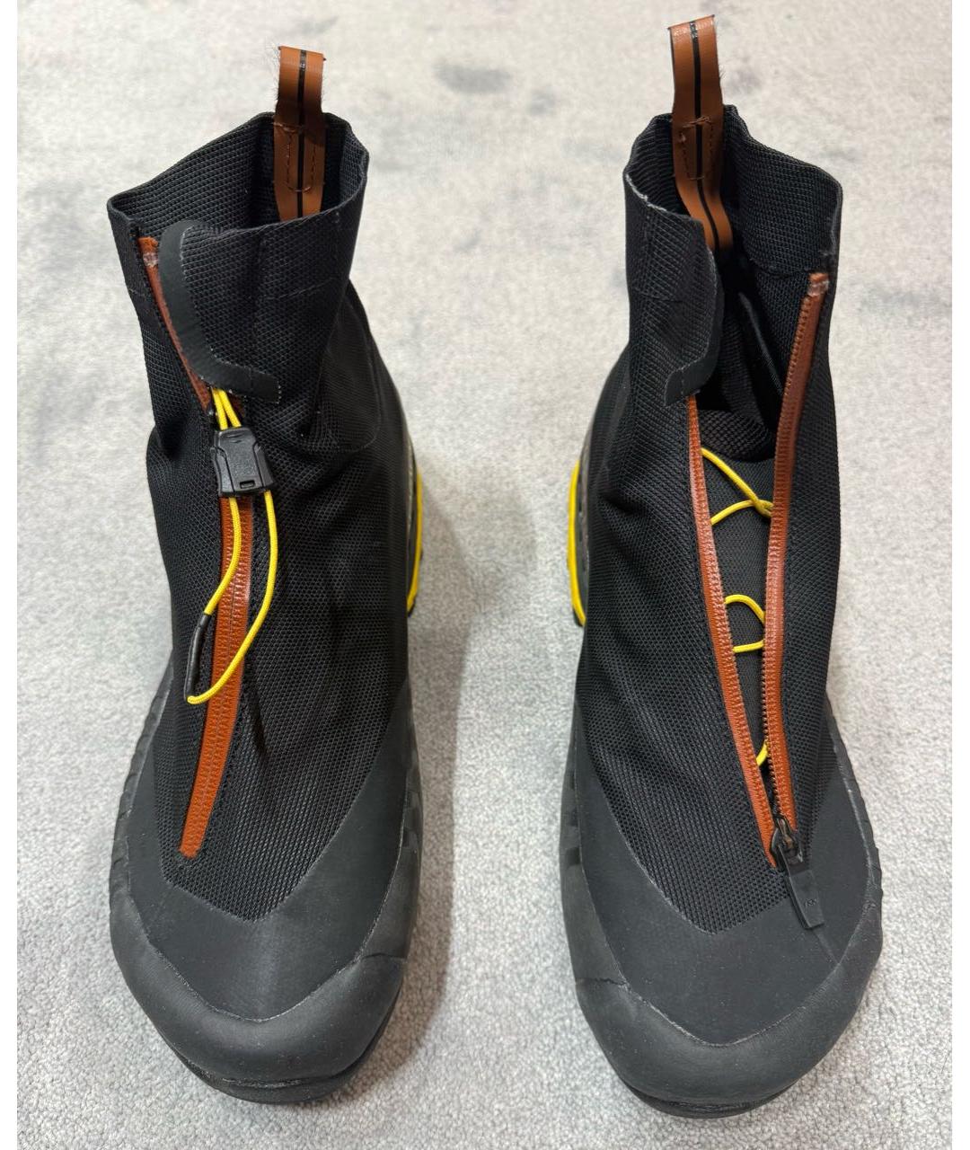 ZEGNA Черные текстильные высокие ботинки, фото 2