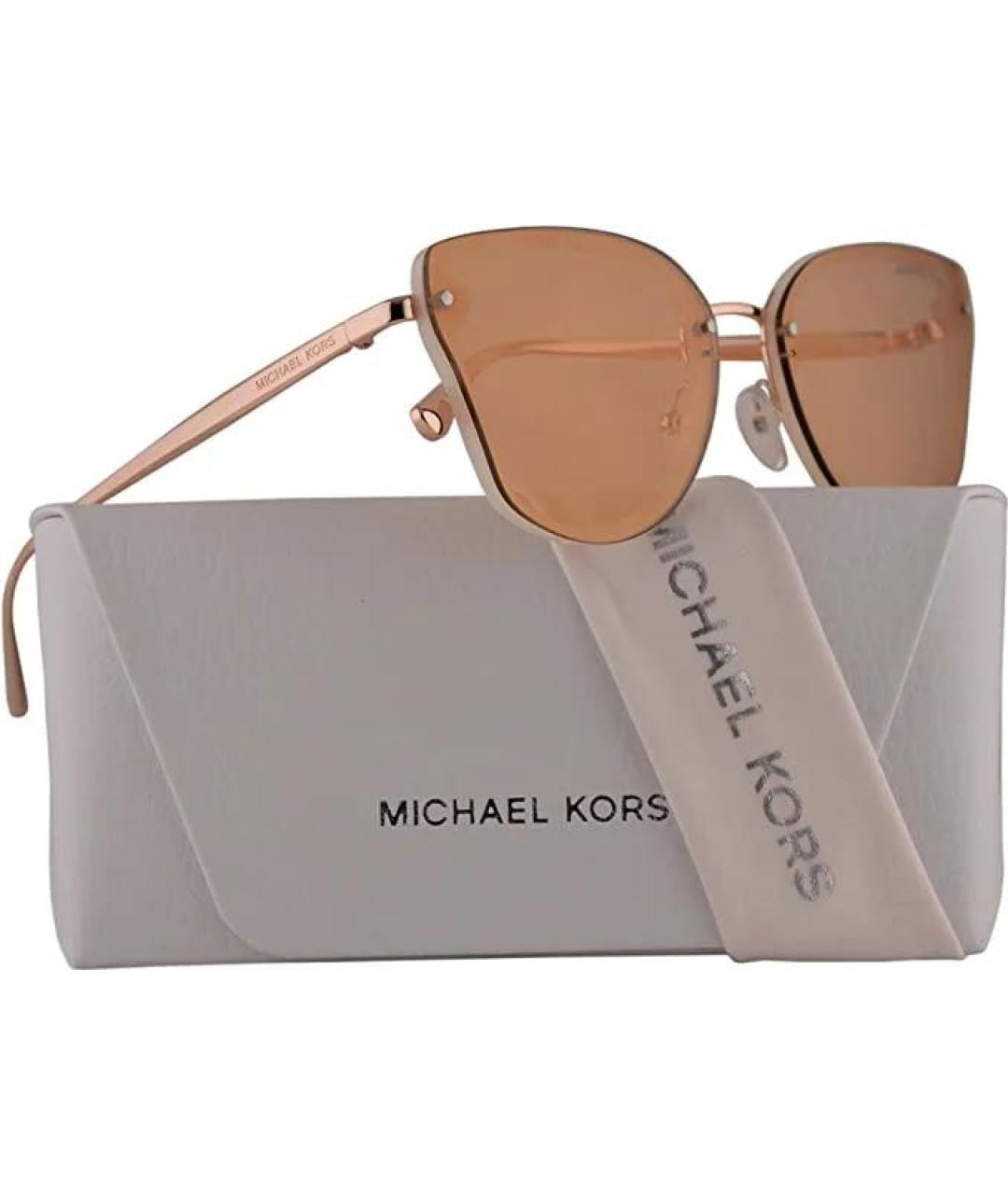 MICHAEL KORS Бежевые пластиковые солнцезащитные очки, фото 2