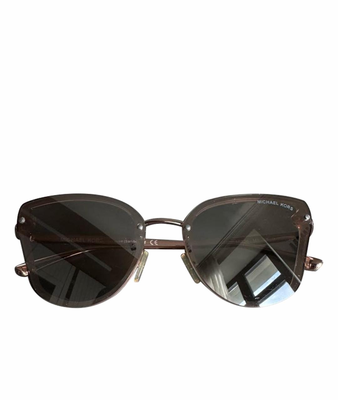 MICHAEL KORS Бежевые пластиковые солнцезащитные очки, фото 1