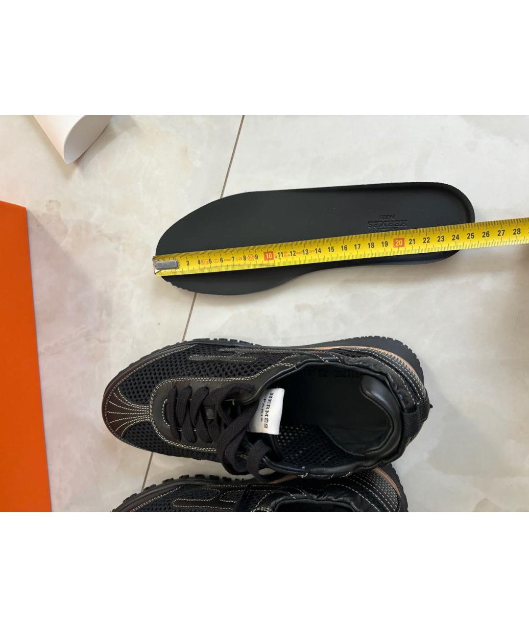 HERMES Черные кеды, фото 6