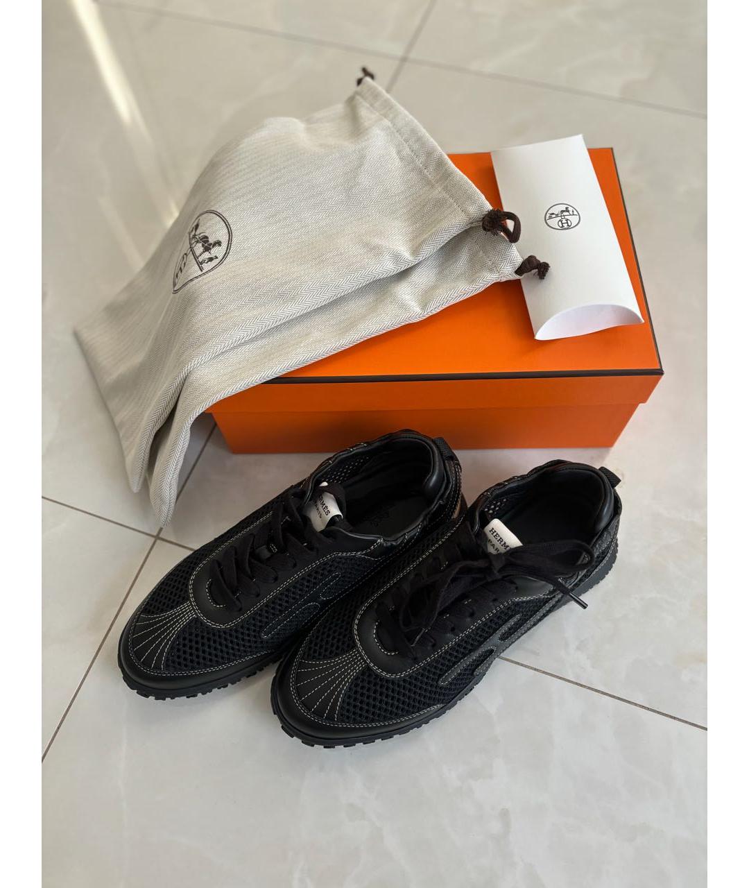 HERMES Черные кеды, фото 7