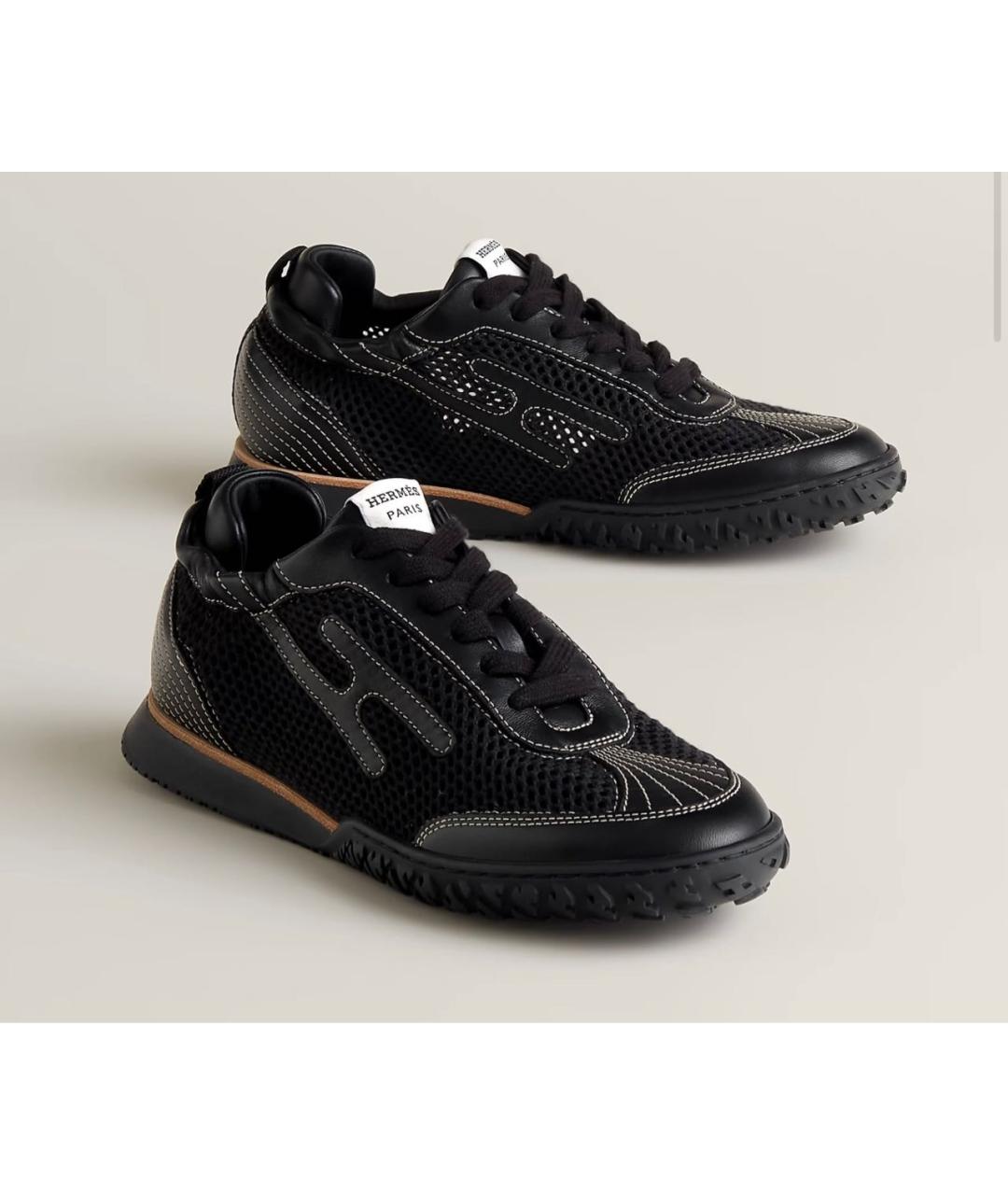 HERMES Черные кеды, фото 9