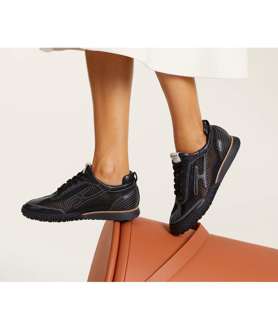 HERMES Черные кеды, фото 8