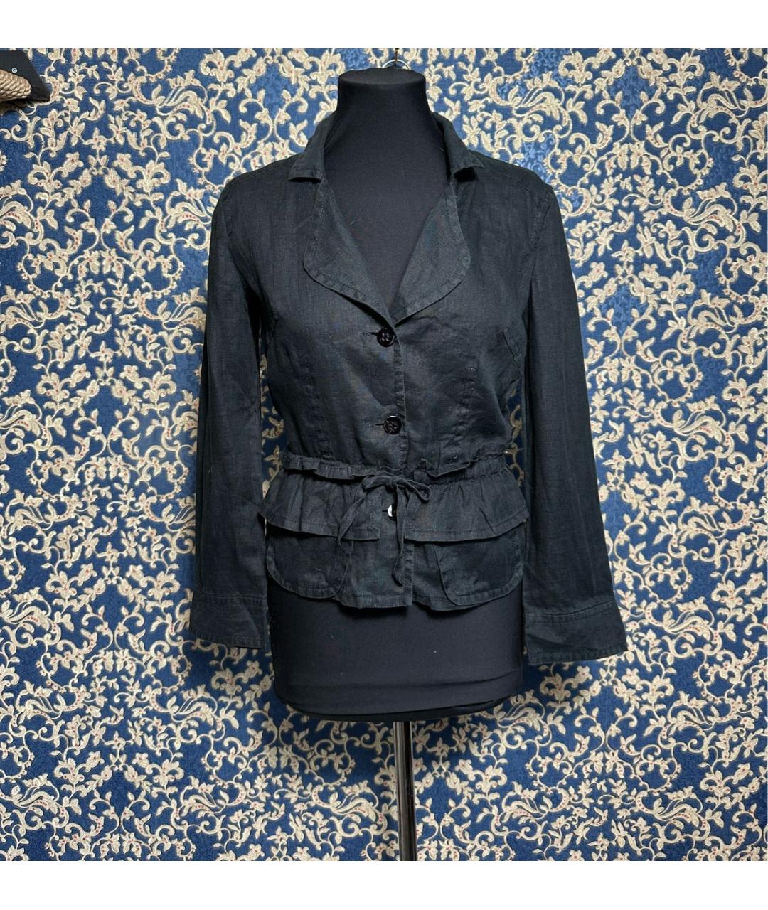 ARMANI JEANS Черный льняной жакет/пиджак, фото 9