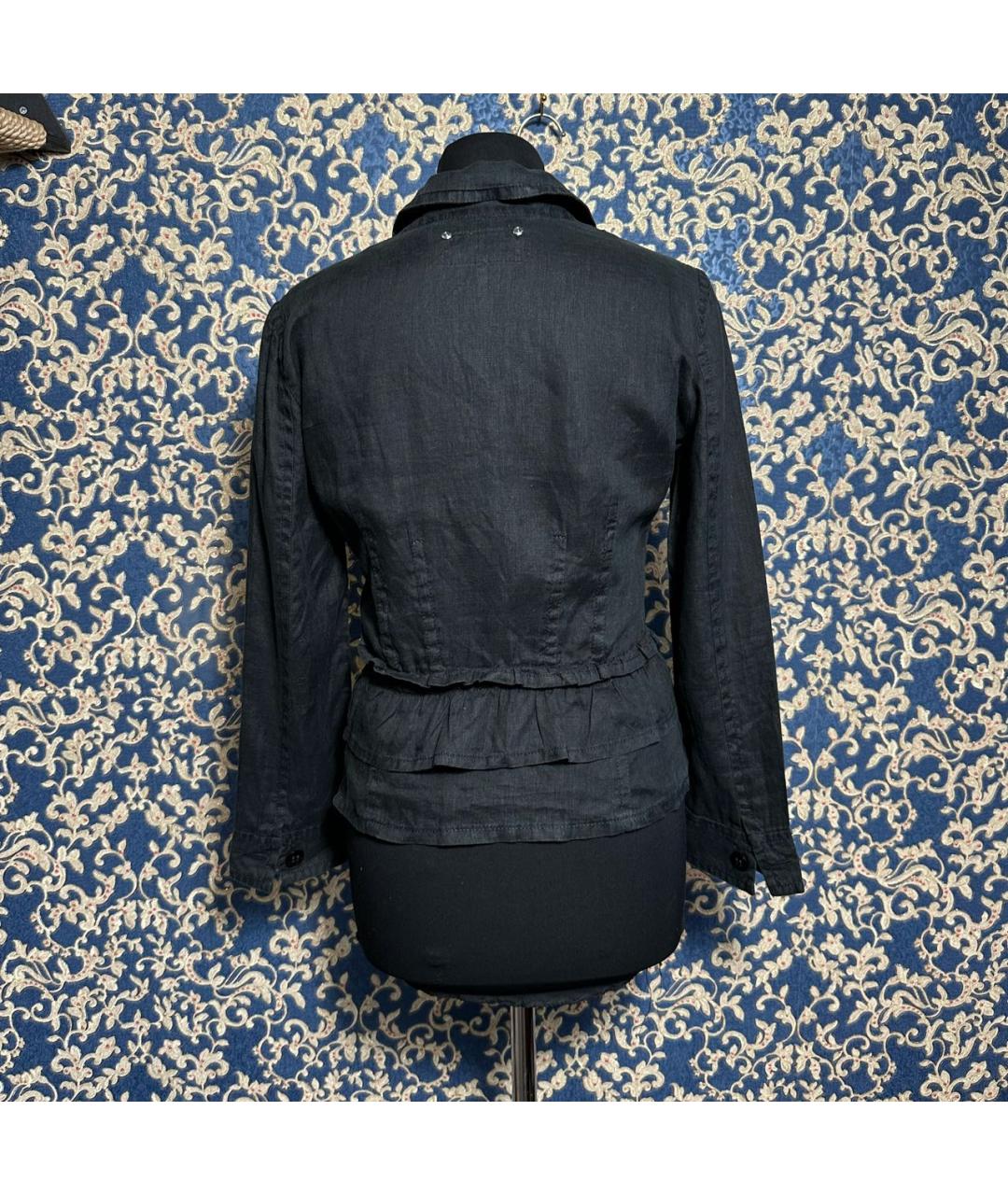ARMANI JEANS Черный льняной жакет/пиджак, фото 2