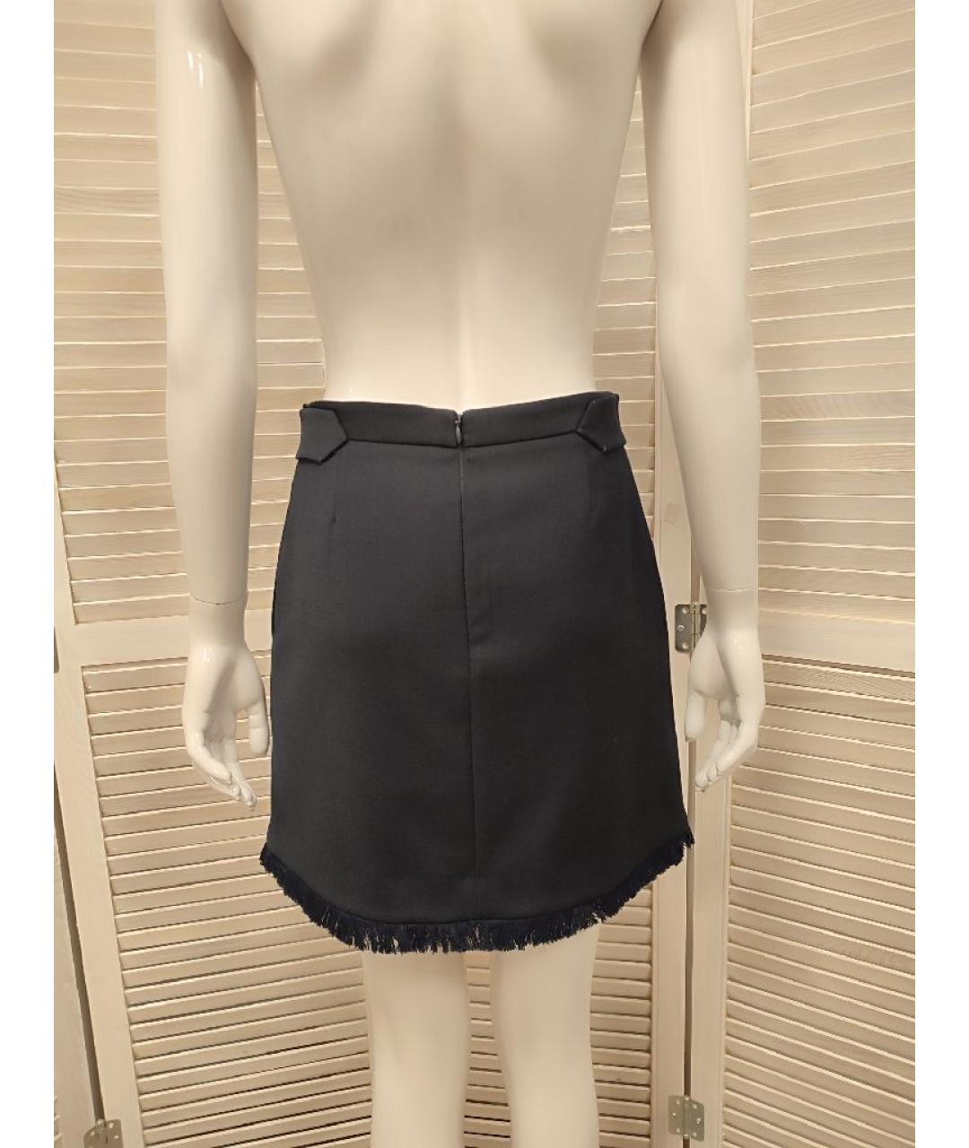 ZADIG & VOLTAIRE Темно-синяя полиэстеровая юбка мини, фото 2