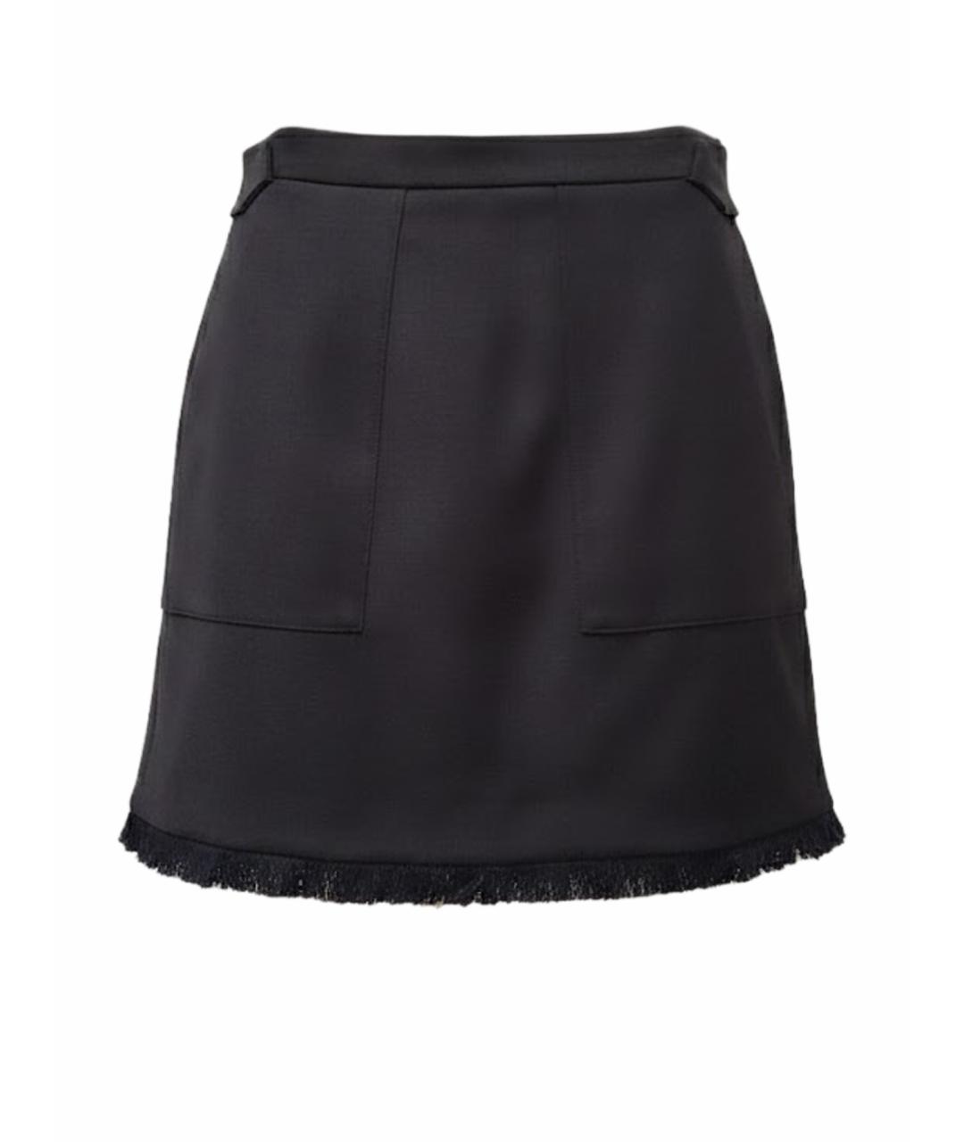 ZADIG & VOLTAIRE Темно-синяя полиэстеровая юбка мини, фото 1