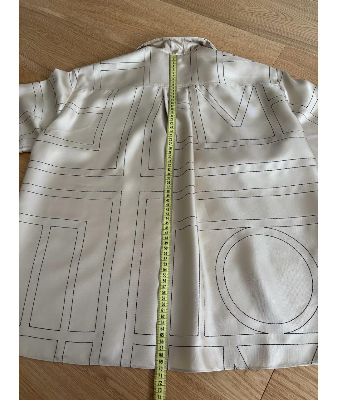 TOTEME Бежевый шелковый костюм с брюками, фото 8