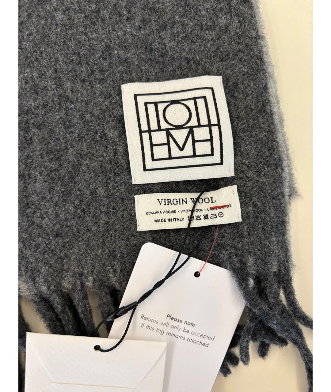 TOTEME Серый шарф, фото 4