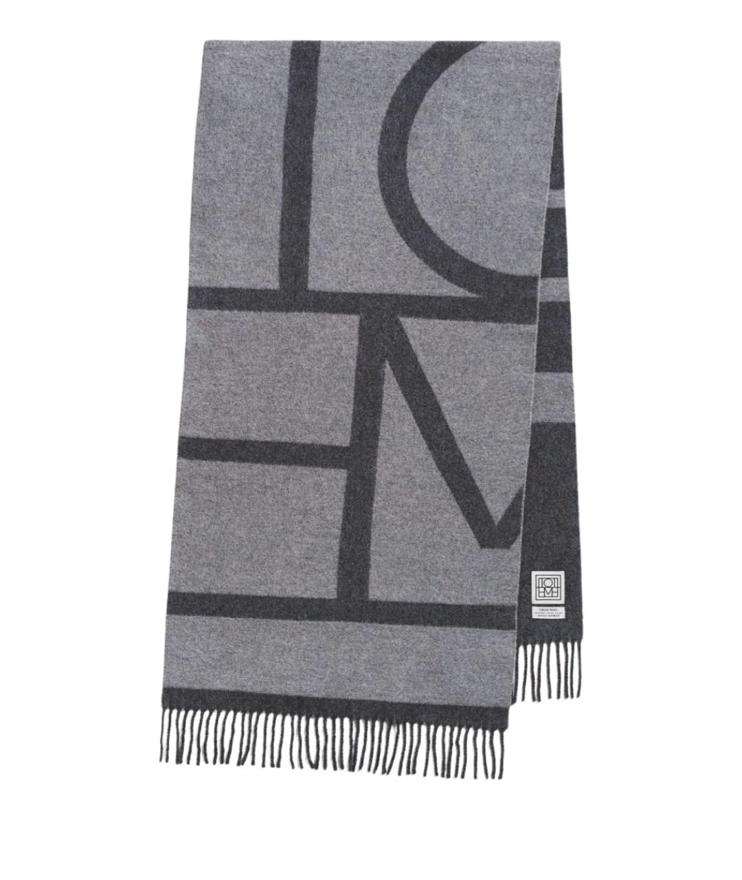 TOTEME Серый шарф, фото 1