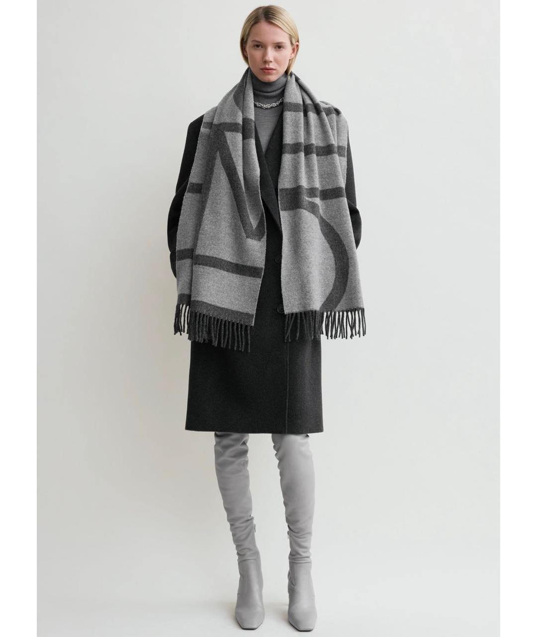 TOTEME Серый шарф, фото 8