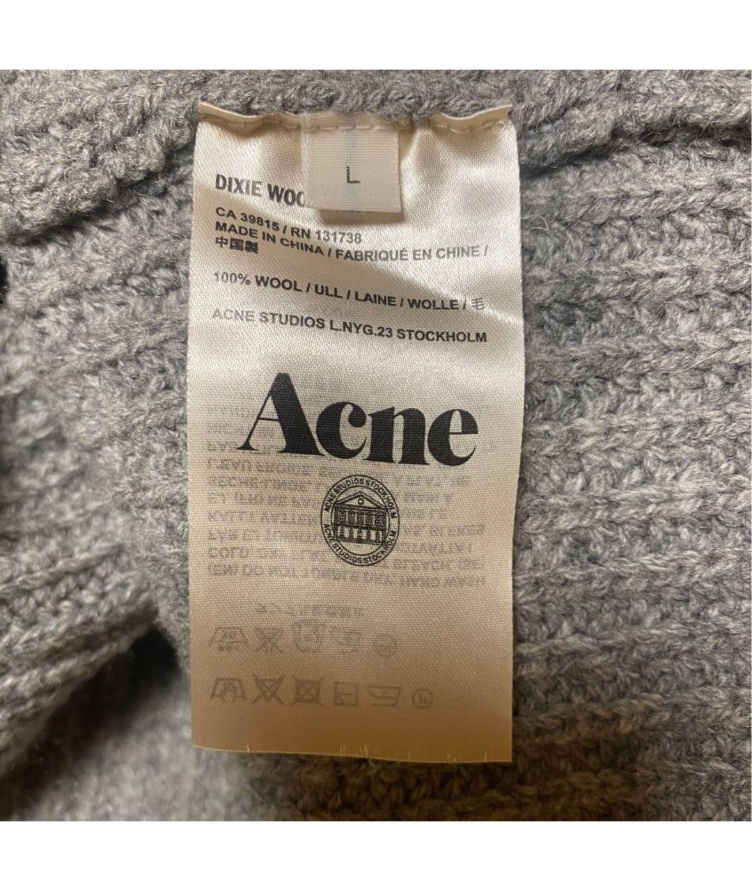 ACNE STUDIOS Антрацитовый шерстяной джемпер / свитер, фото 5