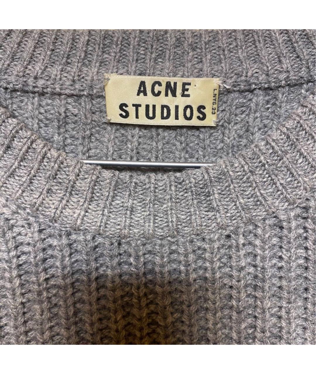 ACNE STUDIOS Антрацитовый шерстяной джемпер / свитер, фото 3
