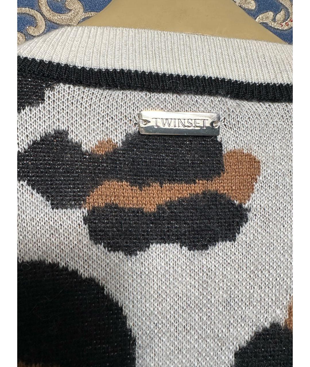 TWIN-SET Белый шерстяной джемпер / свитер, фото 5