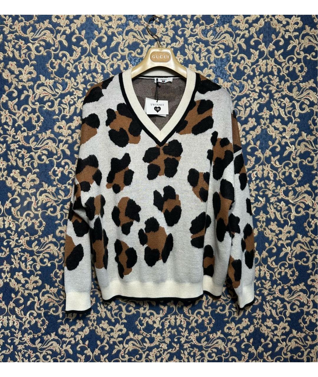 TWIN-SET Белый шерстяной джемпер / свитер, фото 3