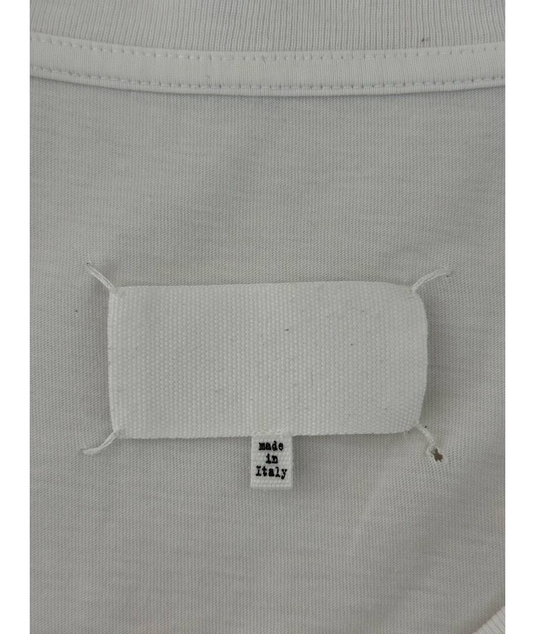 MAISON MARGIELA Белая хлопковая футболка, фото 3