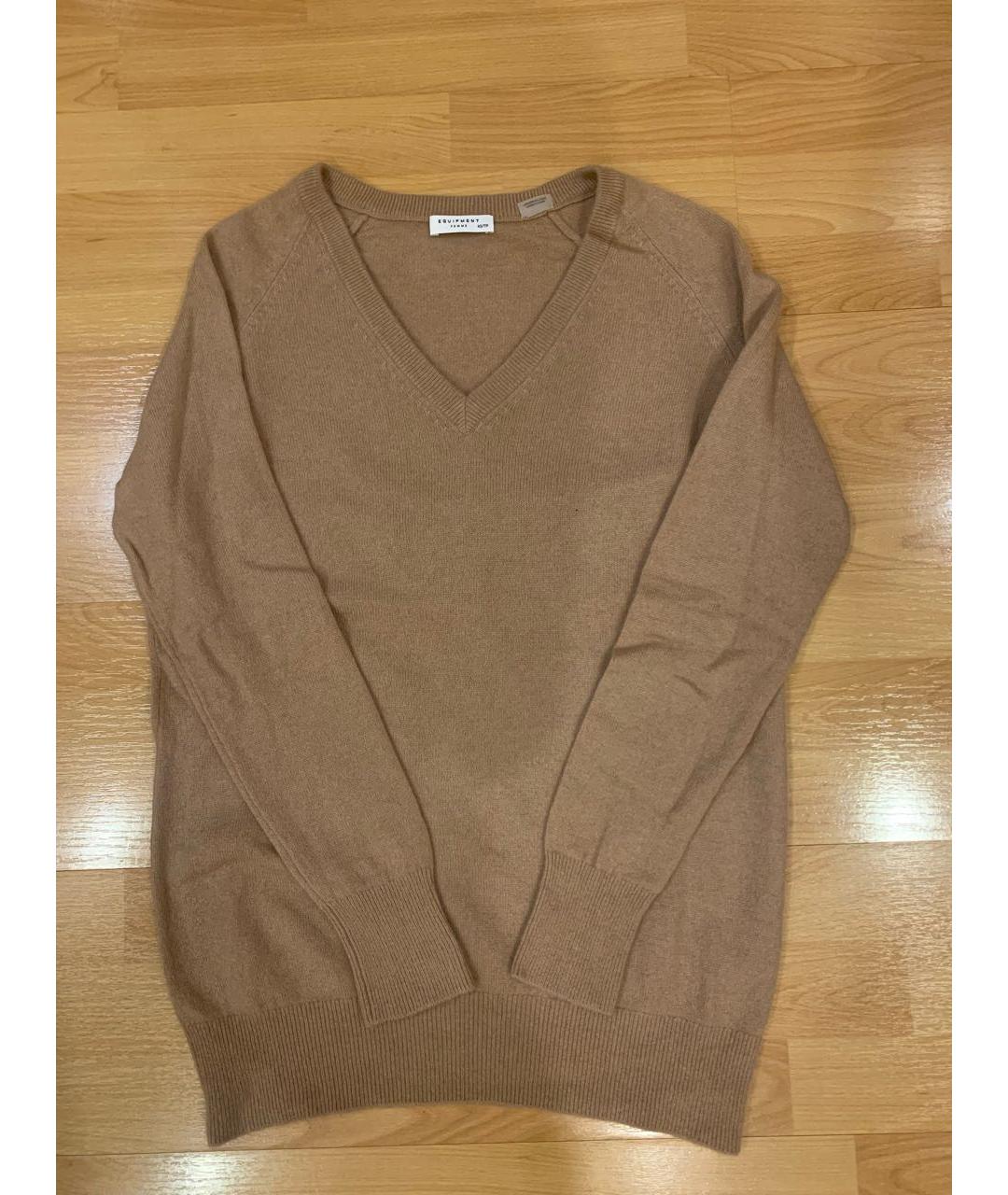 EQUIPMENT Бежевый кашемировый джемпер / свитер, фото 7