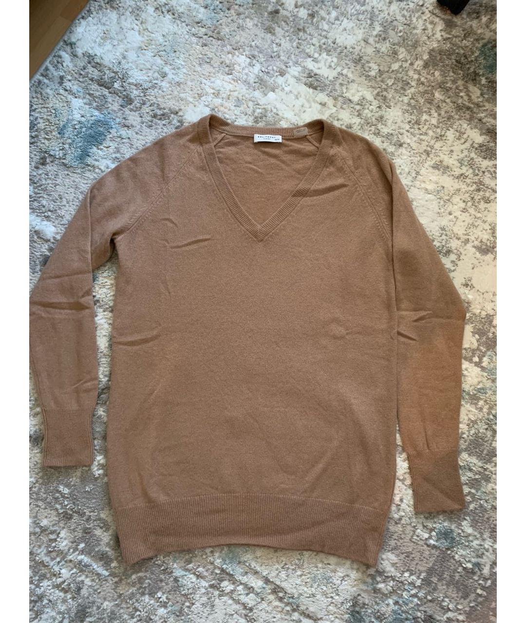 EQUIPMENT Бежевый кашемировый джемпер / свитер, фото 3