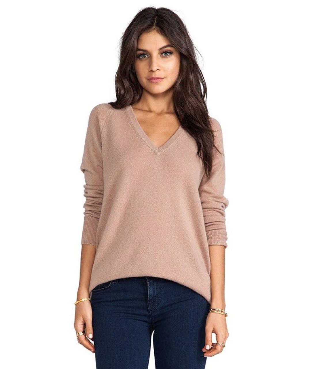 EQUIPMENT Бежевый кашемировый джемпер / свитер, фото 6