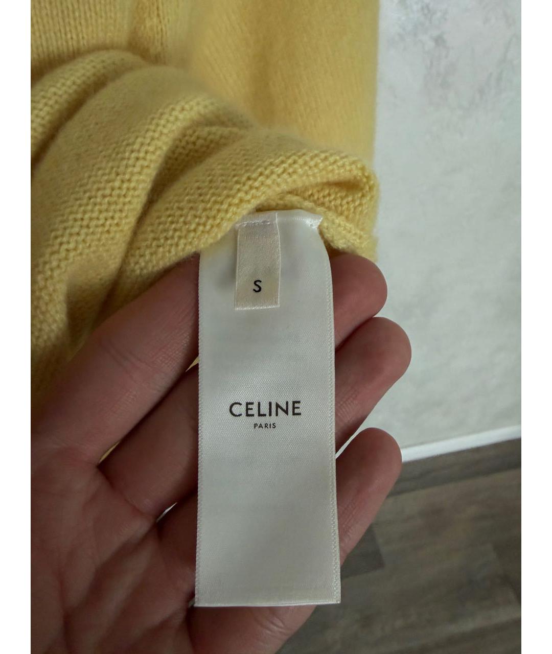 CELINE Желтый кашемировый джемпер / свитер, фото 4