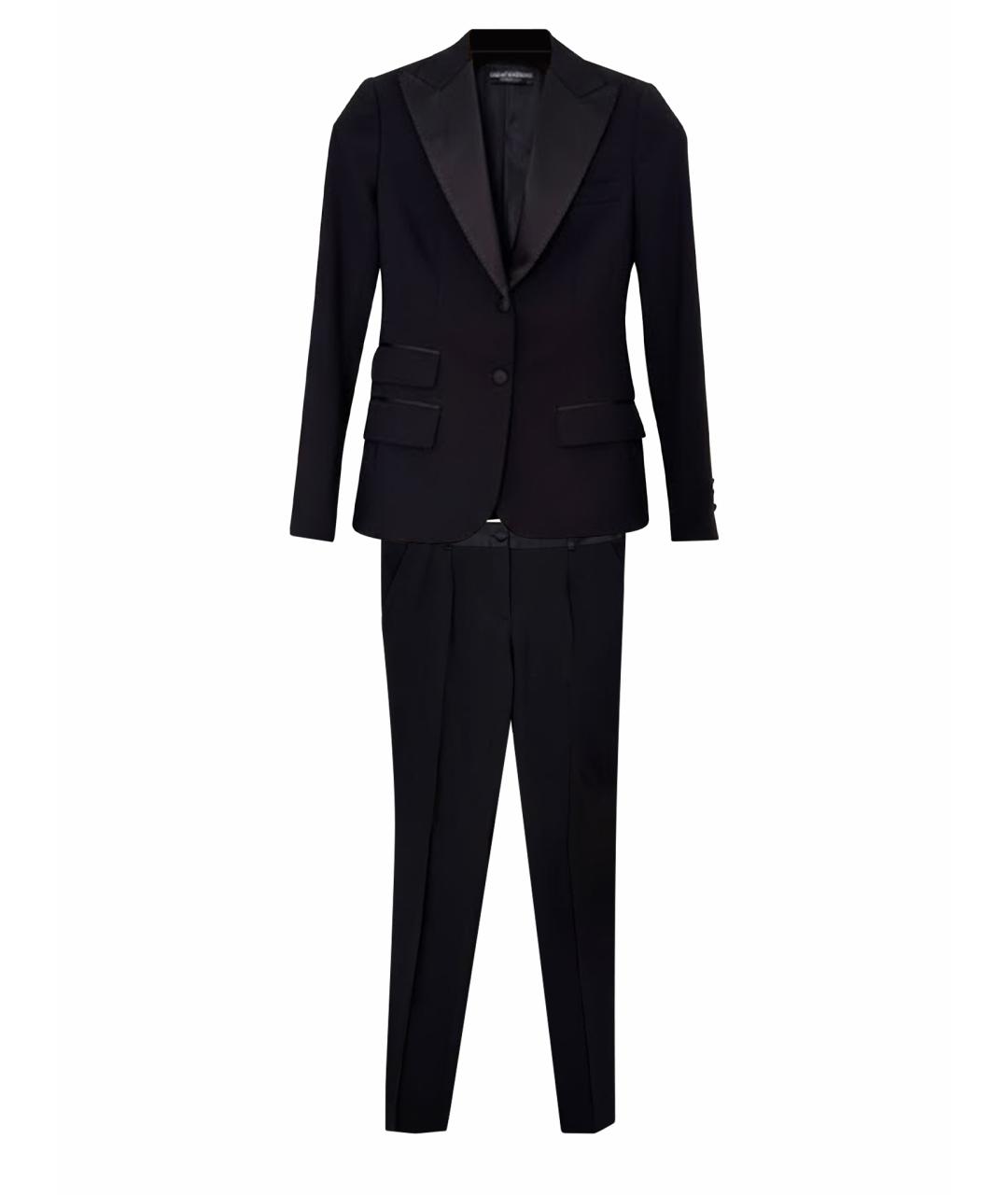 DOLCE&GABBANA Черный шерстяной костюм с брюками, фото 1