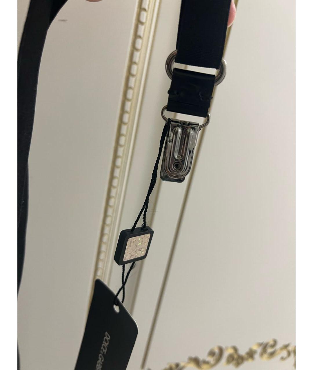 DOLCE&GABBANA Черный ремень из лакированной кожи, фото 4