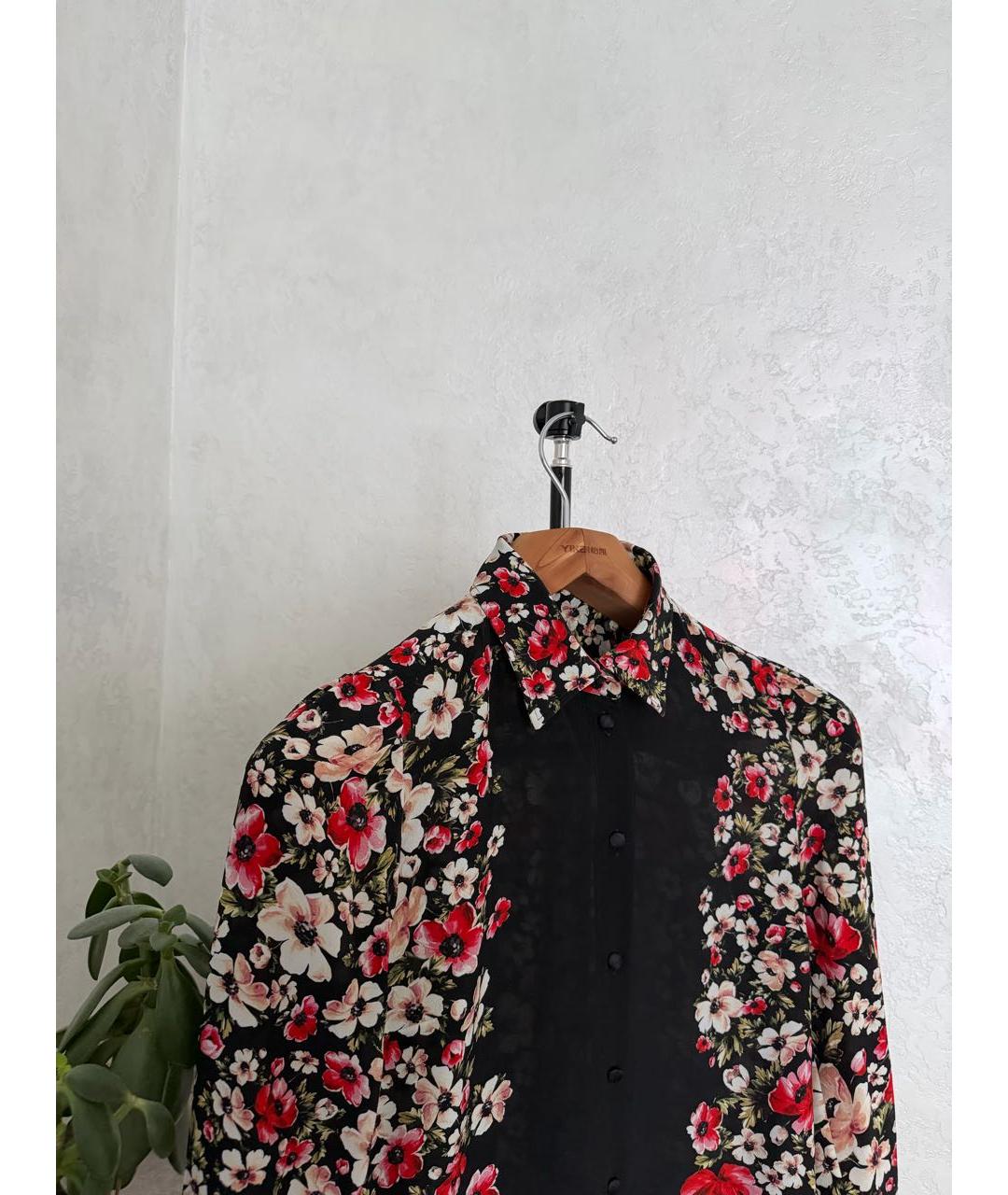 DOLCE & GABBANA KIDS Черная шелковая блузы, фото 2