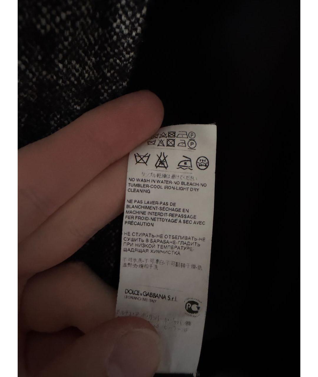 DOLCE&GABBANA Серое шерстяное повседневное платье, фото 5