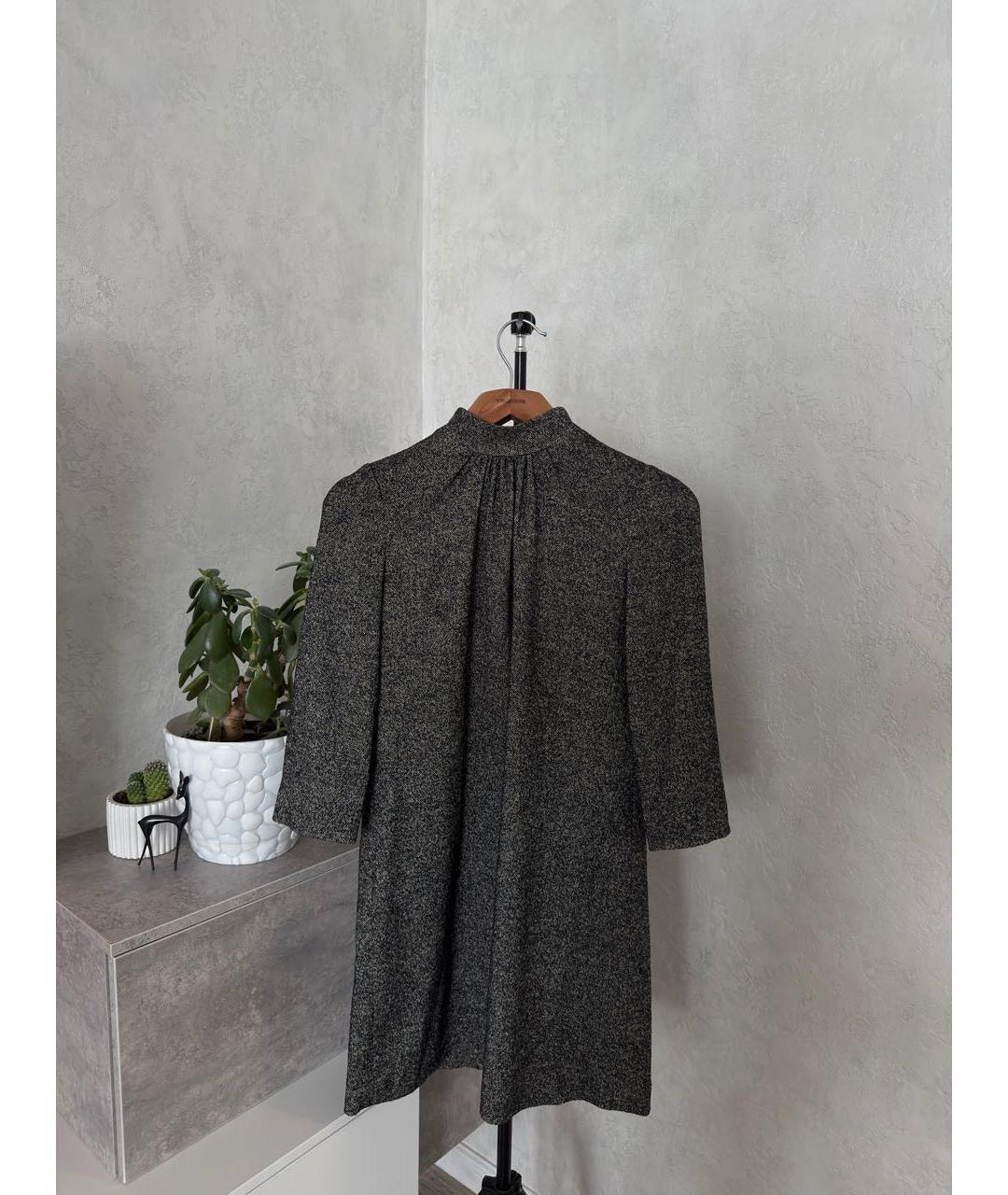 DOLCE&GABBANA Серое шерстяное повседневное платье, фото 6