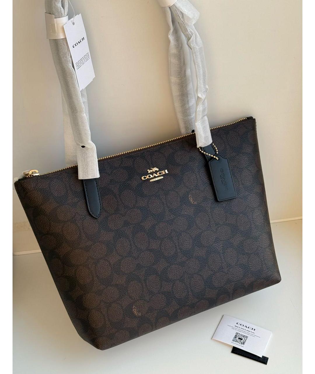 COACH Коричневая сумка через плечо, фото 2