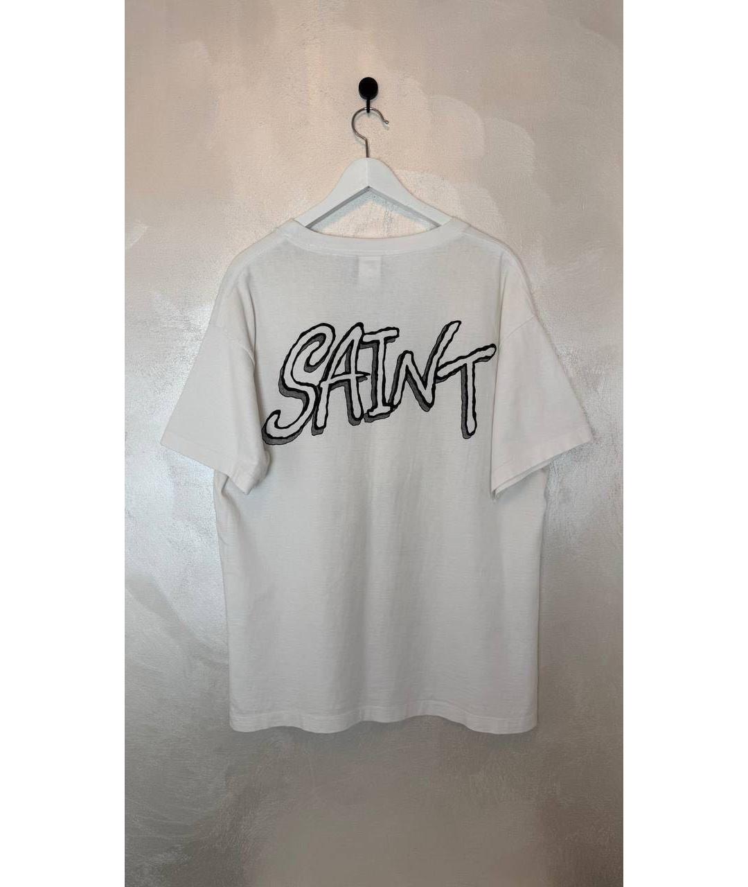 Saint Michael Белая хлопковая футболка, фото 2