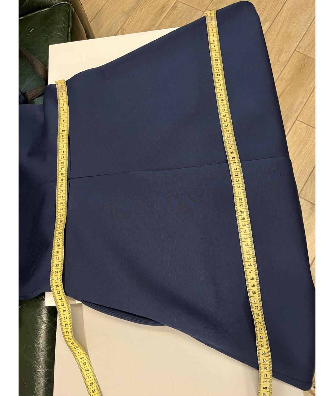 WEEKEND MAX MARA Темно-синее хлопко-эластановое повседневное платье, фото 8