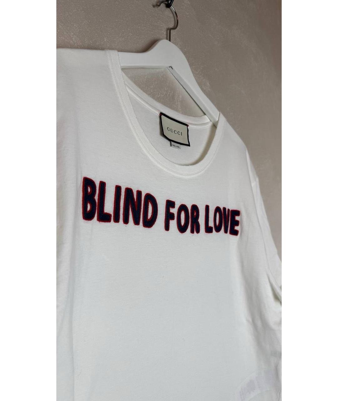 GUCCI Белая хлопковая футболка, фото 2