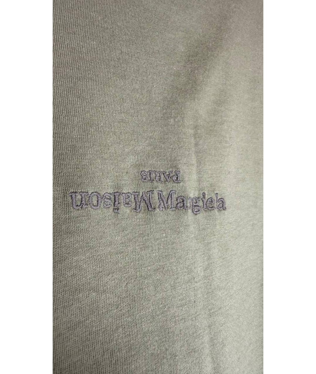 MAISON MARGIELA Зеленая хлопковая футболка, фото 2