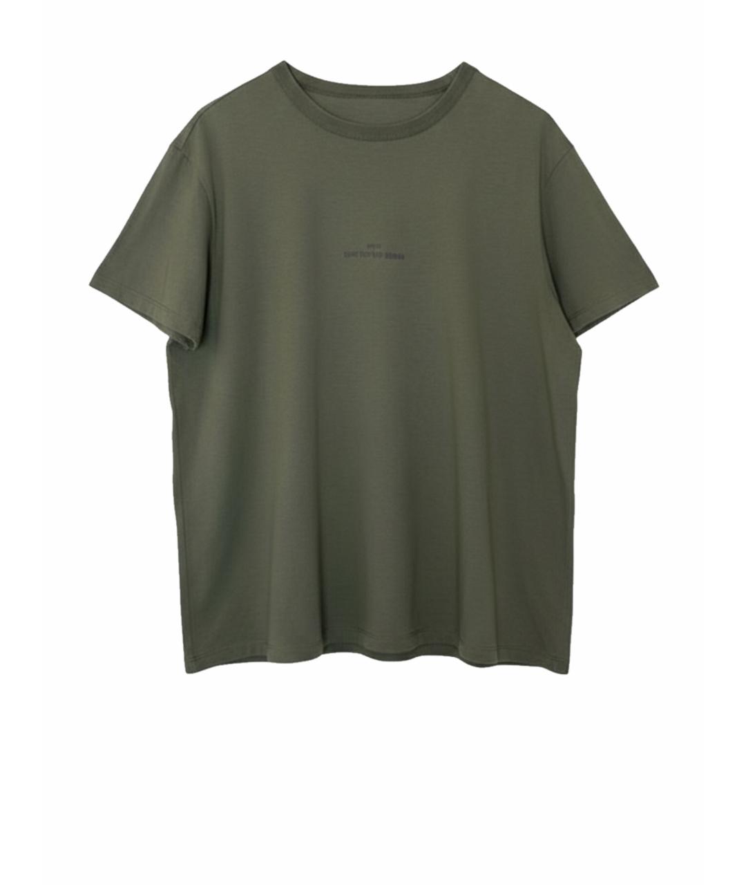 MAISON MARGIELA Зеленая хлопковая футболка, фото 1