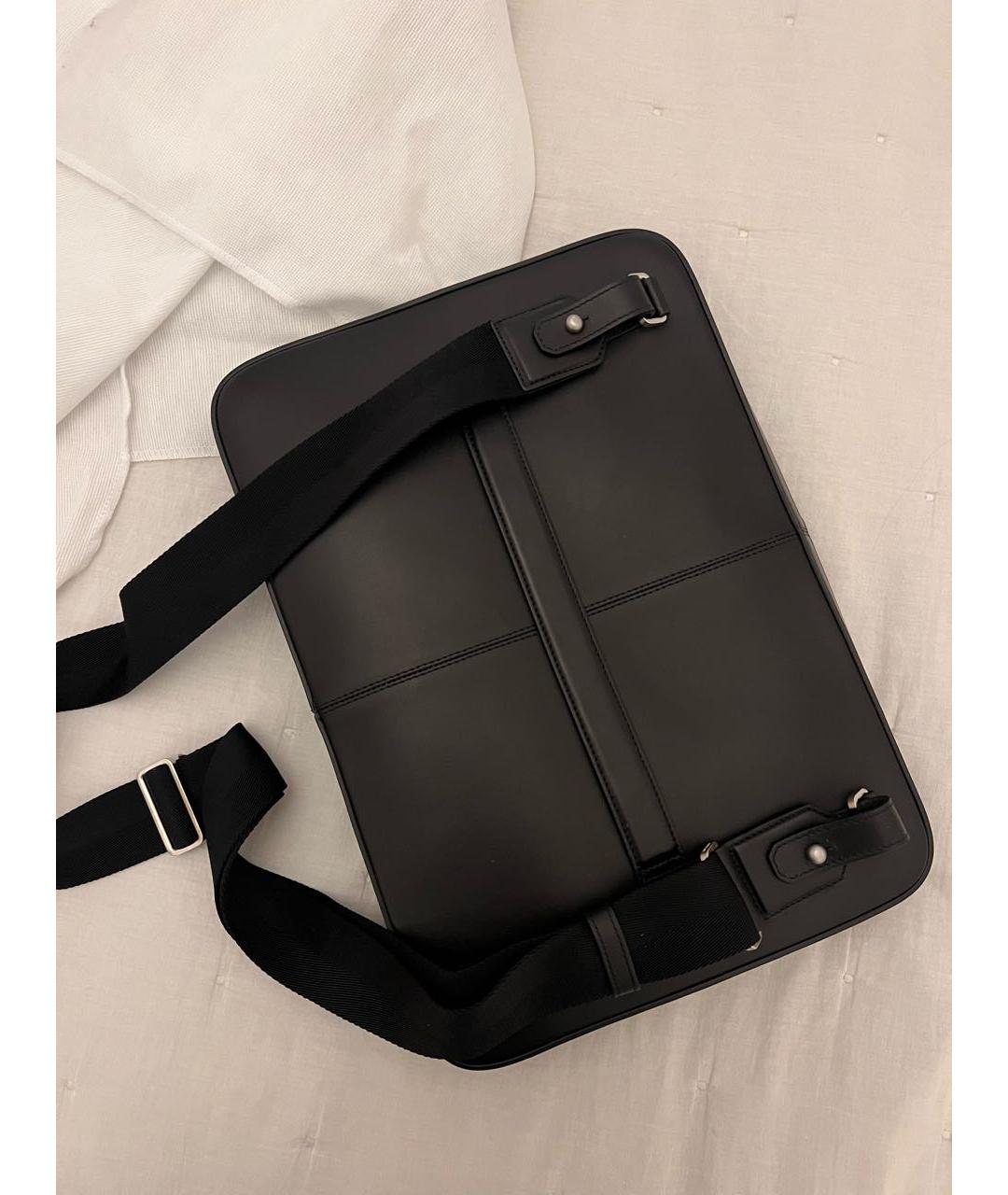 MONTBLANC Черная кожаная сумка на плечо, фото 4