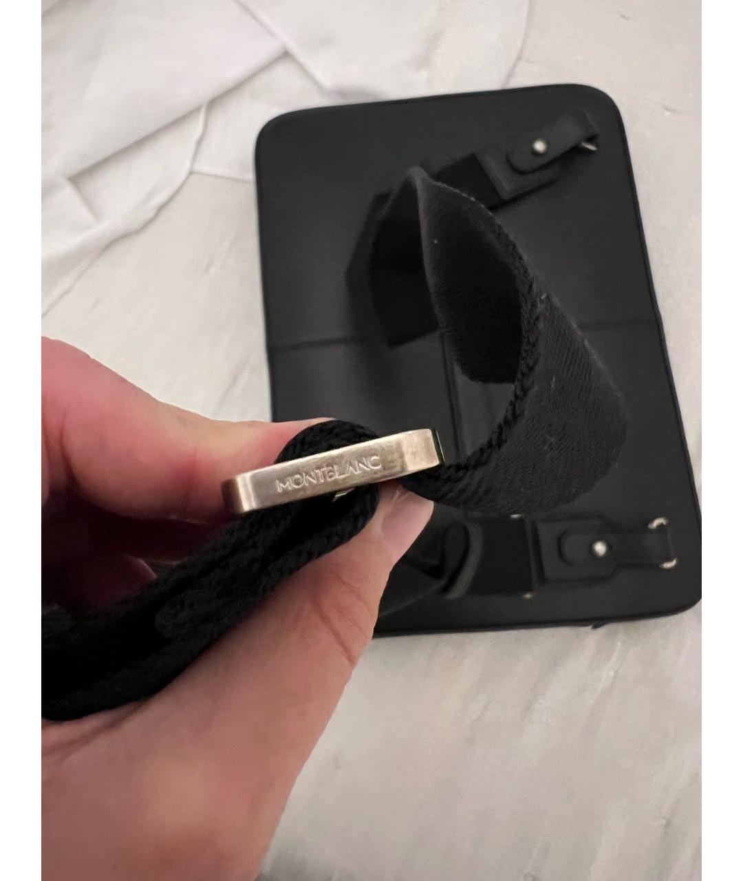 MONTBLANC Черная кожаная сумка на плечо, фото 5