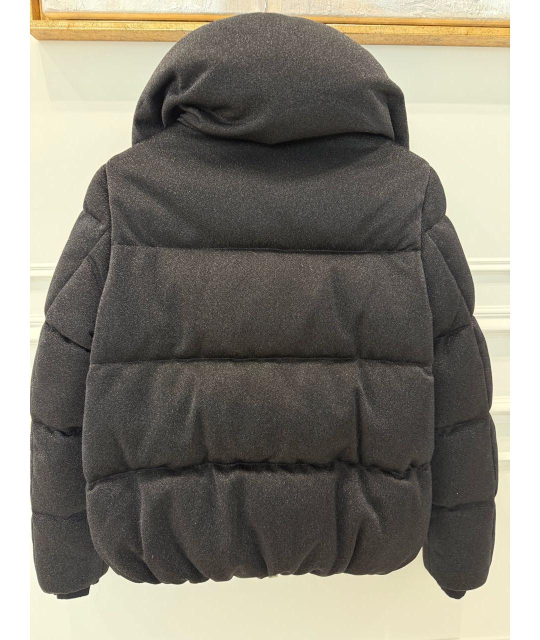 MONCLER Черный пуховик, фото 2
