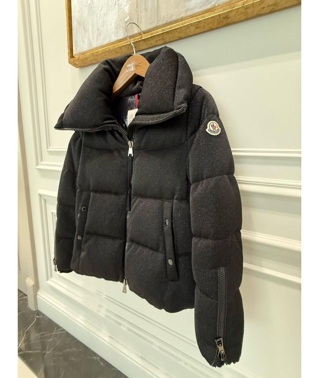 MONCLER Черный пуховик, фото 3