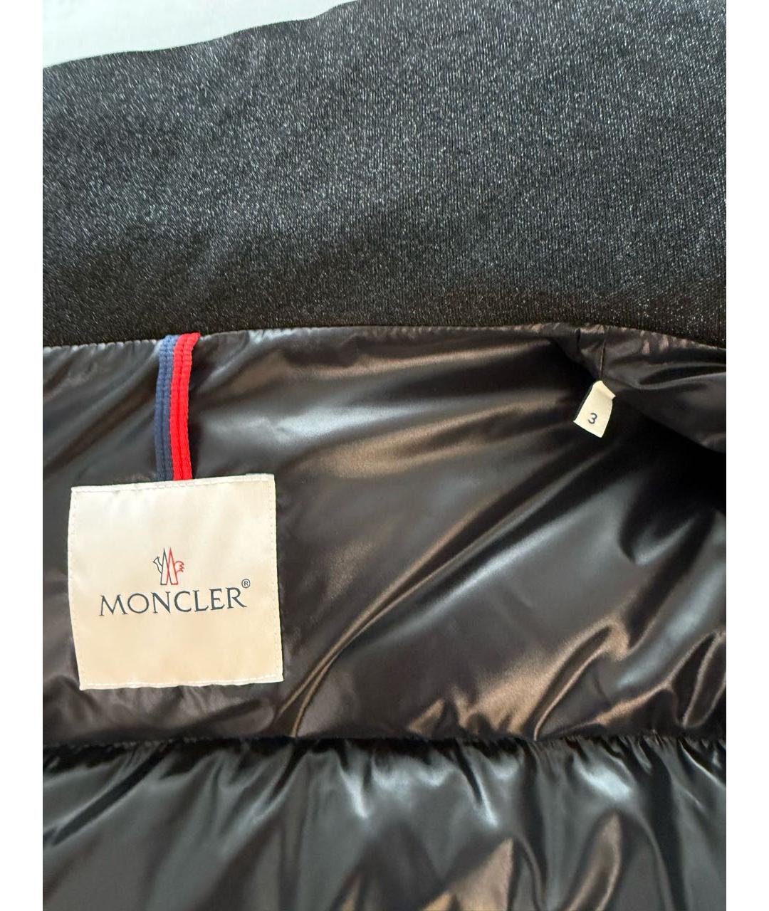 MONCLER Черный пуховик, фото 6