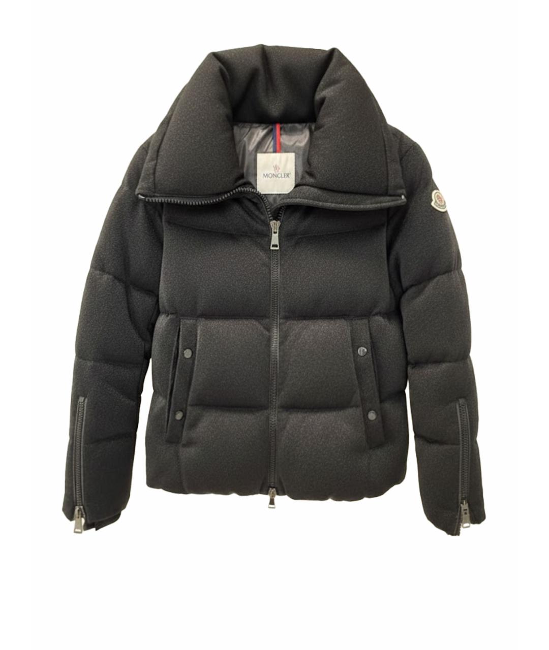 MONCLER Черный пуховик, фото 1