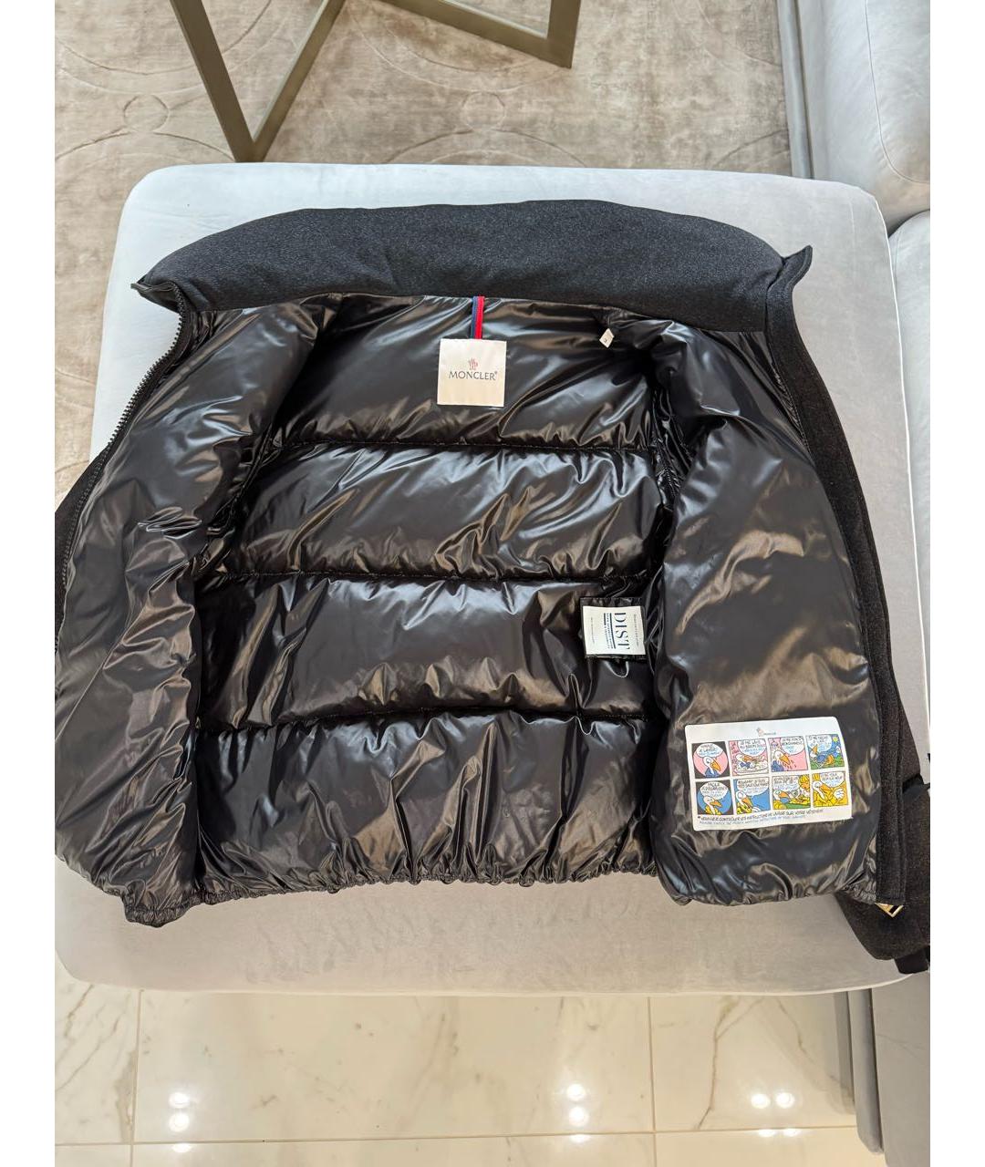MONCLER Черный пуховик, фото 5