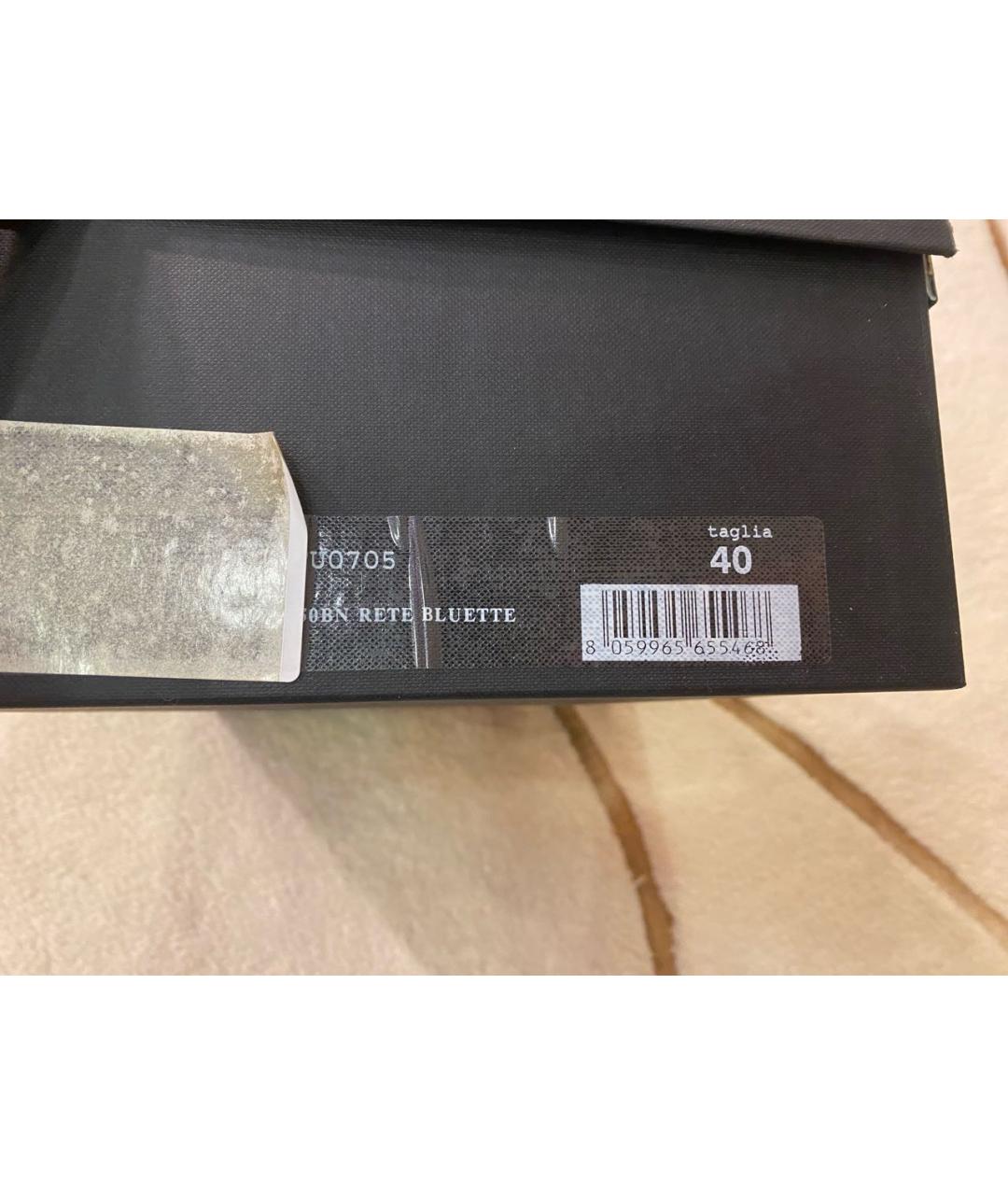 POLLINI Синие кожаные сандалии, фото 8