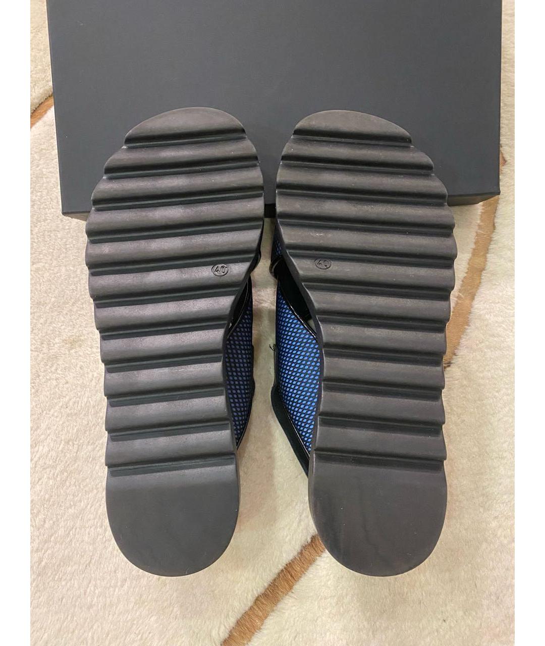 POLLINI Синие кожаные сандалии, фото 5