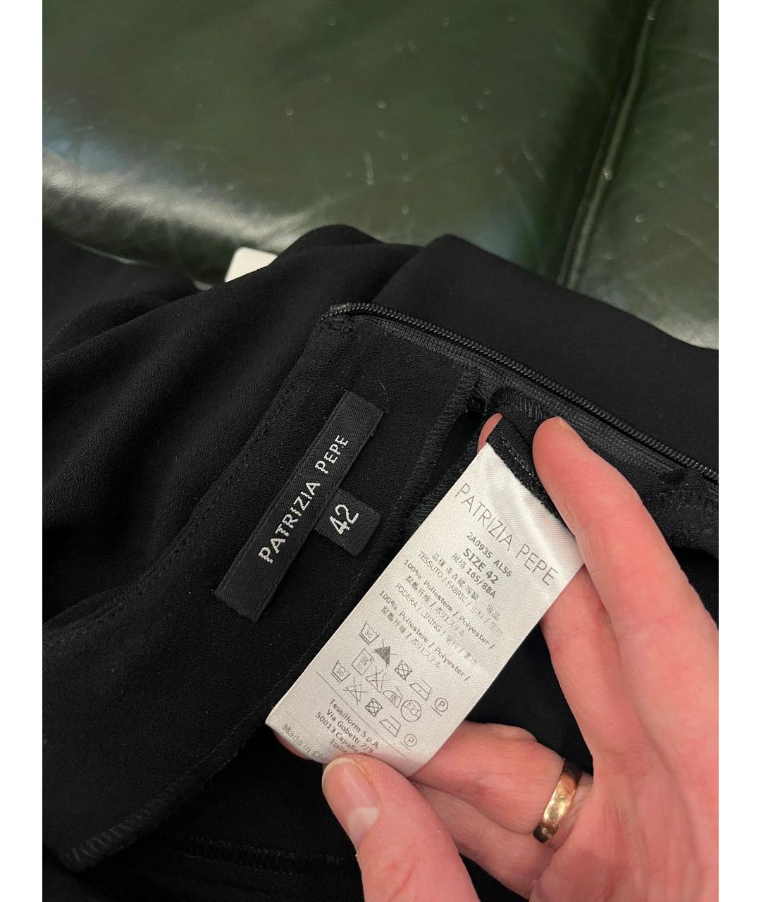 PATRIZIA PEPE Черное полиэстеровое повседневное платье, фото 4