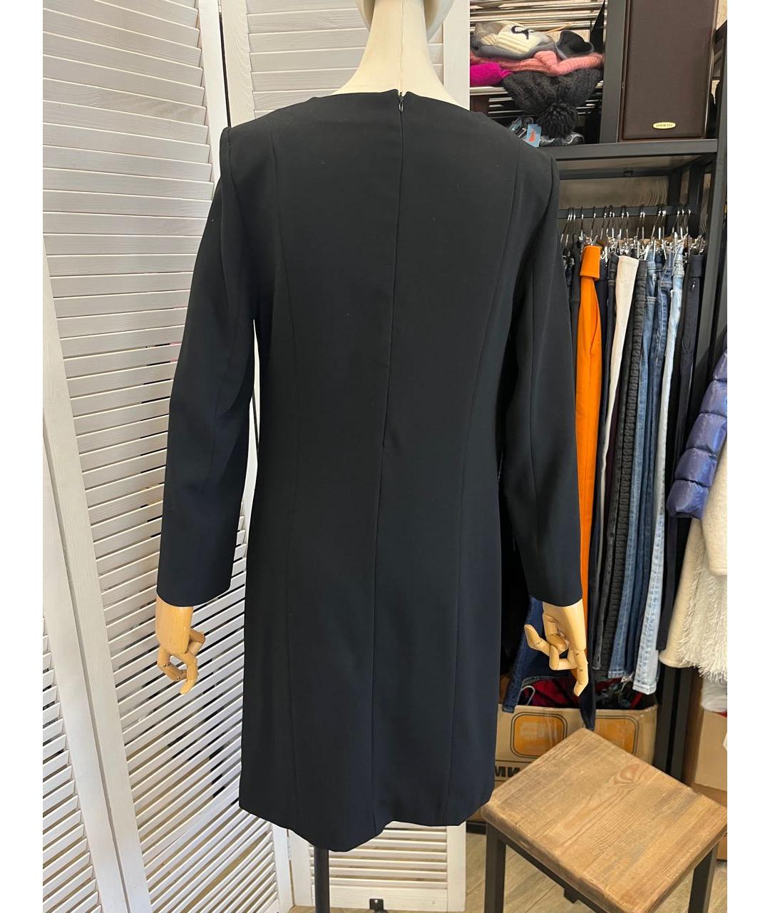 PATRIZIA PEPE Черное полиэстеровое повседневное платье, фото 2