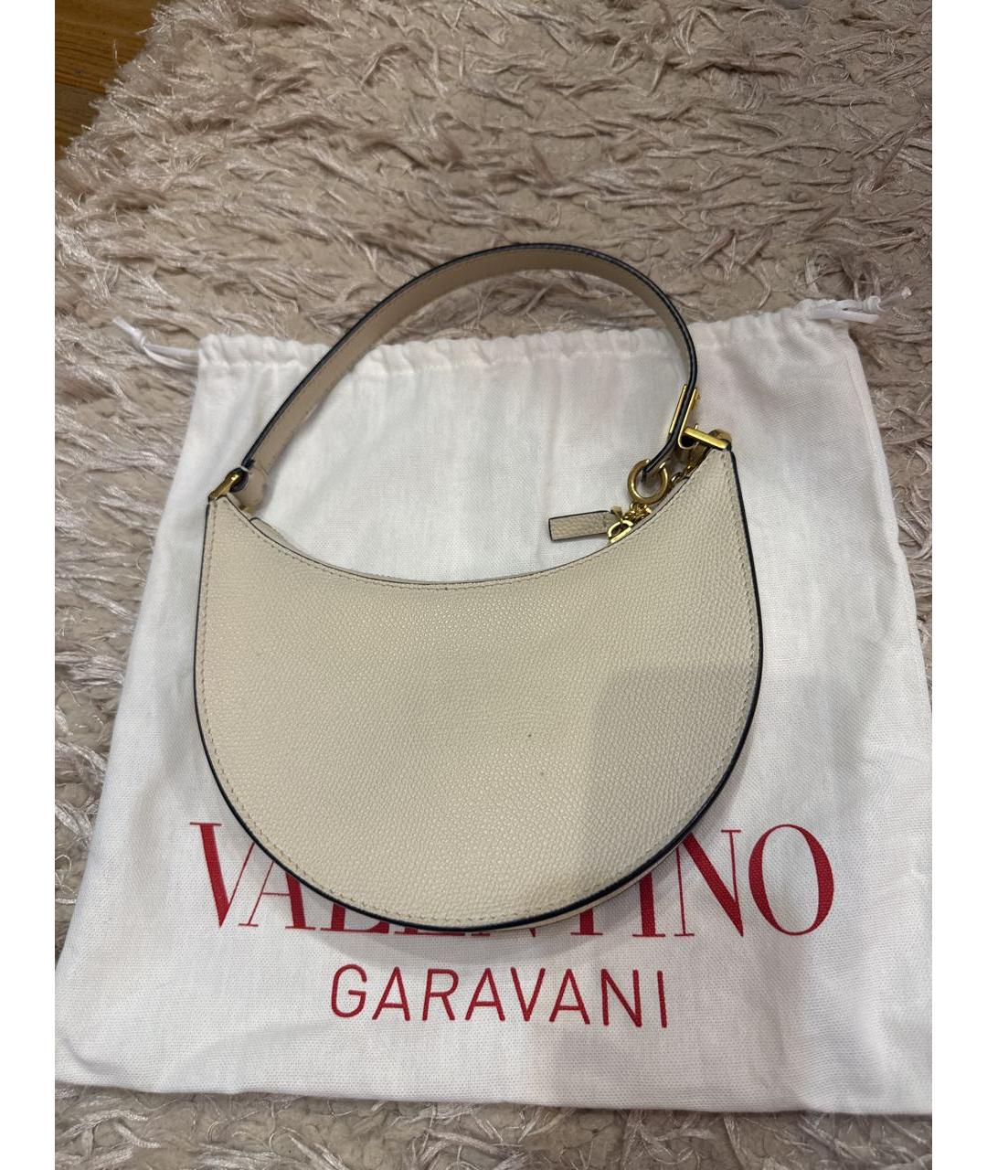 VALENTINO Бежевая кожаная сумка через плечо, фото 2