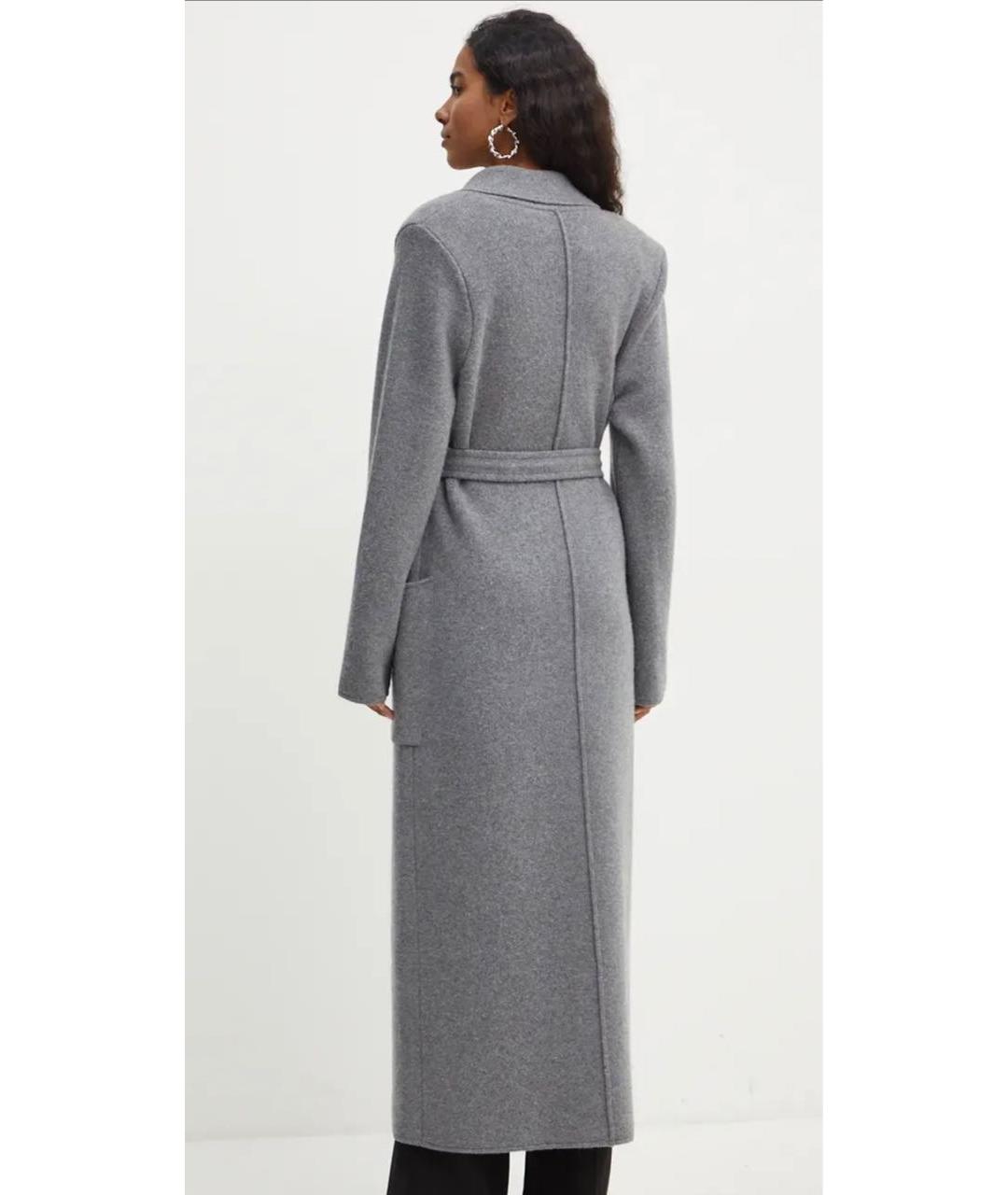 ELISABETTA FRANCHI Серое пальто, фото 6