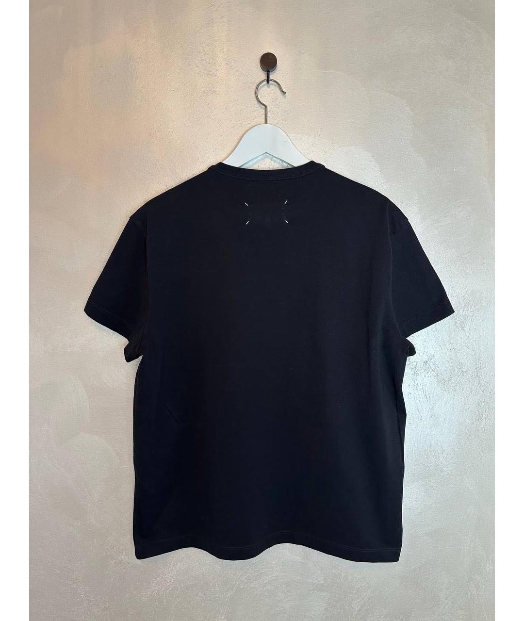 MAISON MARGIELA Черная хлопковая футболка, фото 3