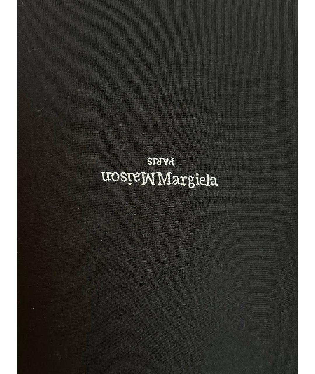 MAISON MARGIELA Черная хлопковая футболка, фото 2